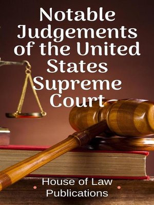 cover image of Notable Judgements of the United States Supreme Court